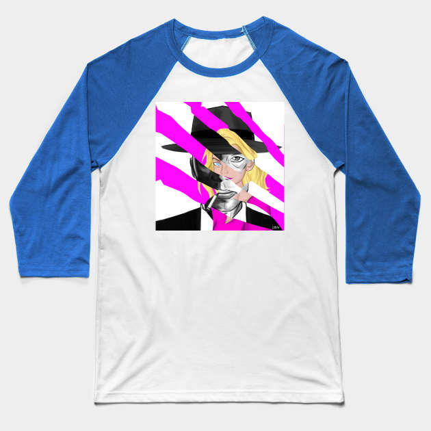 remix pink and black movies of summer hits ecopop Baseball T-Shirt by jorge_lebeau